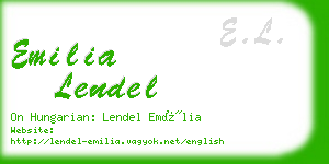 emilia lendel business card
